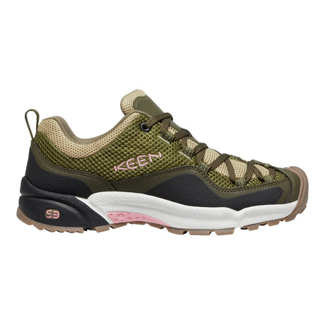 Keen Wasatch Crest Vent Low Boot (Women) - Olive Drab/Pink Icing Hiking - Low - The Heel Shoe Fitters