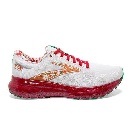 Brooks Run Merry Glycerin 20 Running Shoe (Men) - Red Alert/White/Caramel Athletic - Running - The Heel Shoe Fitters