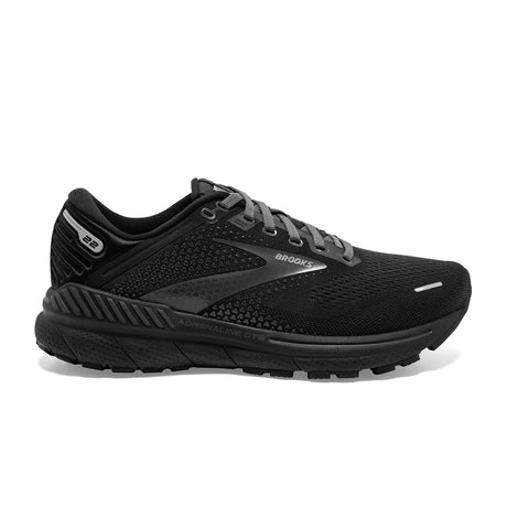 Brooks Adrenaline GTS 22 Running Shoe (Women) - Black/Black/Ebony Athletic - Running - Stability - The Heel Shoe Fitters