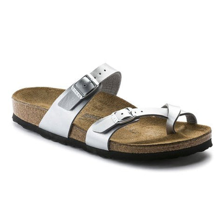 Birkenstock Mayari Birko-Flor Thong Sandal (Women) - Silver Sandals - Thong - The Heel Shoe Fitters