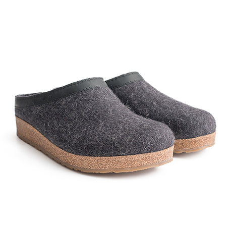 Haflinger GZL Clog (Unisex) - Charcoal Dress-Casual - Clogs & Mules - The Heel Shoe Fitters