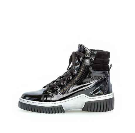 Gabor 93761-97 Hightop Sneaker (Women) - Black Patent Dress-Casual - Sneakers - The Heel Shoe Fitters