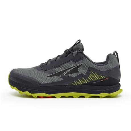 Altra Lone Peak All-Weather Low (Men) - Gray/Lime Hiking - Low - The Heel Shoe Fitters