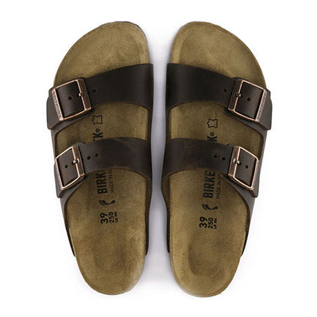 Birkenstock Arizona Slide Sandal (Unisex) - Habana Oiled Leather Sandals - Slide - The Heel Shoe Fitters