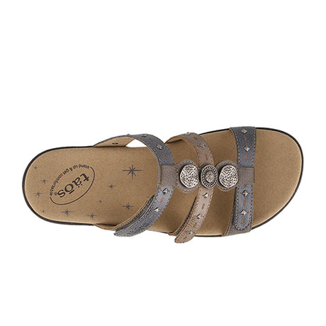 Taos Festive Slide Sandal (Women) - Grey Multi Sandals - Slide - The Heel Shoe Fitters