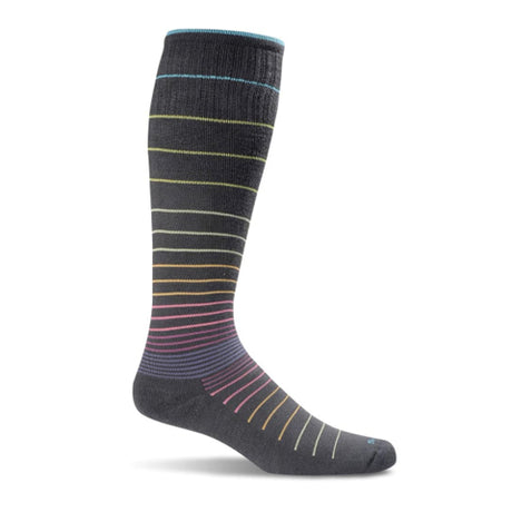 Sockwell Circulator Compression Sock (Women) - Black Stripe Accessories - Socks - Compression - The Heel Shoe Fitters