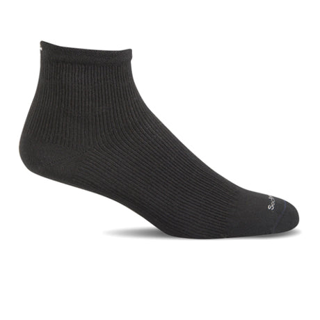 Sockwell Plantar Ease Quarter Sock (Men) - Black Solid Accessories - Socks - Compression - The Heel Shoe Fitters