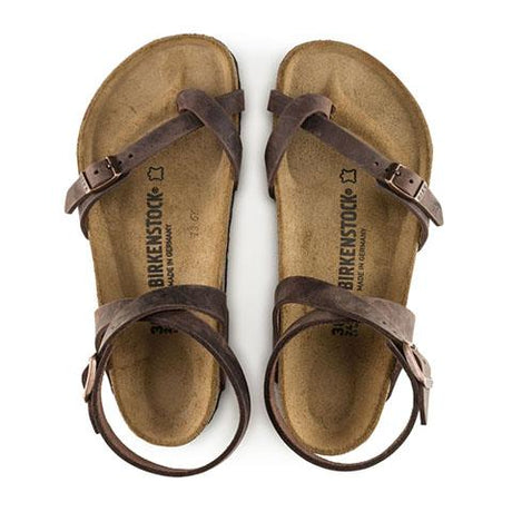Birkenstock Yara (Women) - Habana Oiled Leather Sandals - Backstrap - The Heel Shoe Fitters